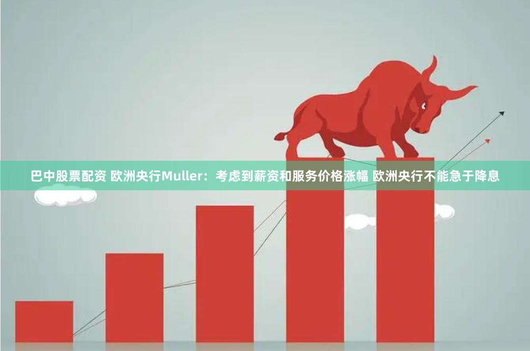 巴中股票配资 欧洲央行Muller：考虑到薪资和服务价格涨幅 欧洲央行不能急于降息