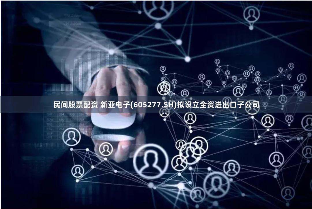 民间股票配资 新亚电子(605277.SH)拟设立全资进出口子公司