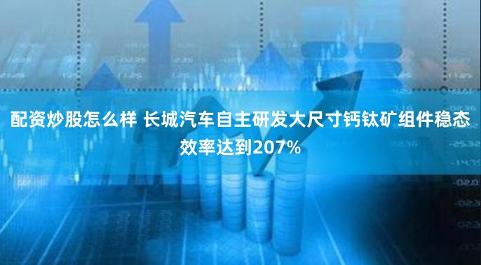 配资炒股怎么样 长城汽车自主研发大尺寸钙钛矿组件稳态效率达到207%